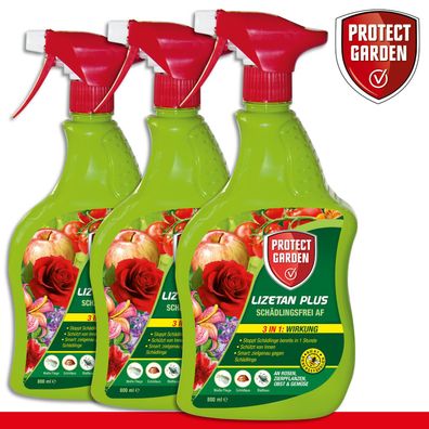 Protect Garden 3 x 800 ml Lizetan® Plus Schädlingsfrei AF