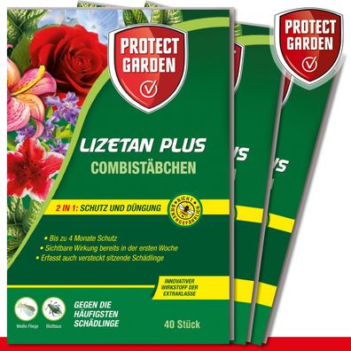 Protect Garden 3 x 40 Stück Lizetan® Plus Combistäbchen