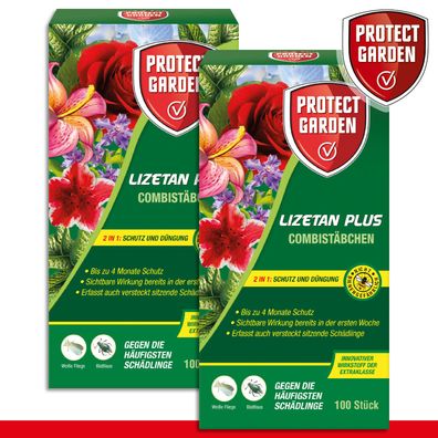 Protect Garden 2 x 100 Stück Lizetan Plus Combistäbchen Dünger Insekten Schutz
