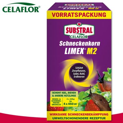 Substral Celaflor 4 x 225 g Schneckenkorn LIMEX M2 Beet Gemüse Erdbeeren Schutz