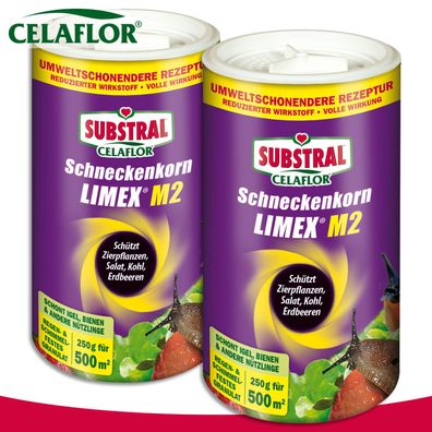 Substral Celaflor 2 x 250 g Schneckenkorn LIMEX M2 Beet Gemüse Erdbeeren Schutz