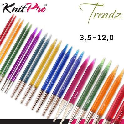 KnitPro Trendz Austauschbare Nadelspitzen Normallänge 11,5 cm Acryl 13 Größen