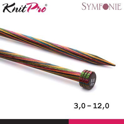 KnitPro Symfonie Jackenstricknadeln 25cm nachhaltiges Birkenholz 15 Größen