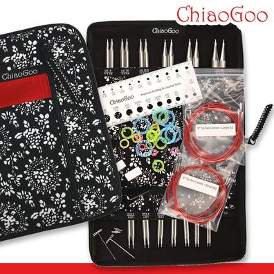 ChiaoGoo Twist Red Lace Nadelset Complete auswechselbare Nadelspitzen 10 cm