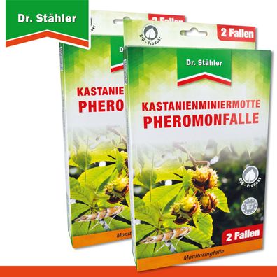 Dr. Stähler 2 Pack à 2 Fallen Kastanienminiermotte Pheromonfalle Monitoringfalle