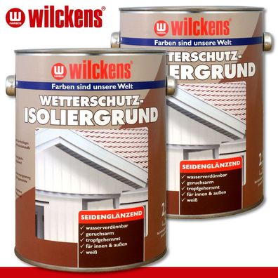 Wilckens 2x2,5l Wetterschutz-Isoliergrund Weiß Imprägnierung Isolierfarbe Primer