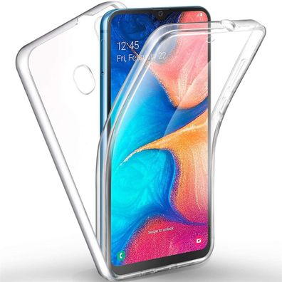 Full Cover Für Samsung Galaxy A20E Silikon TPU 360° Transparent Case Hülle