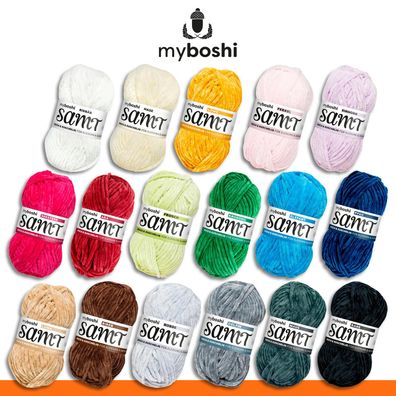 MyBoshi 100 g Samt Wolle Chenillegarn Baby Amigurumi flauschig 17 Farben