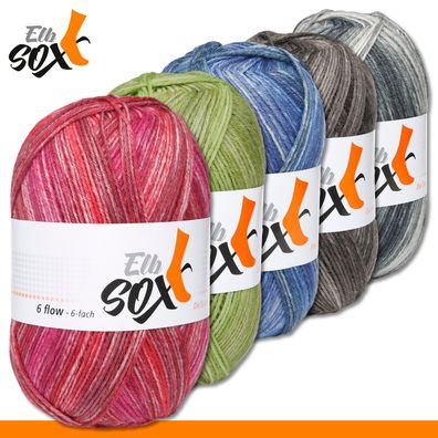 ggh 2 x 150 g ElbSox 6-fädig Color Wolle Garn Socken Strümpfe Stricken 5 Farben