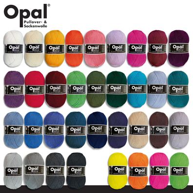 Opal 5 x 100 g Uni 4-fach Sockengarn Strümpfe Stricken filzfrei Wolle 35 Farben