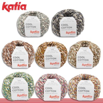 Katia 50 g Cool Cotton Baumwolle Farbverlauf Effektgarn Wolle 8 Farben
