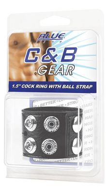 BLUE LINE C&amp; B GEAR 1,5' Cock Ring With Ball Strap