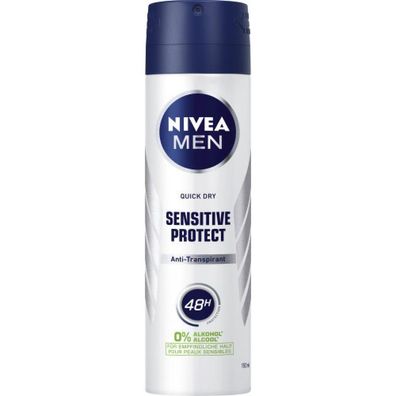 56,40EUR/1l Nivea Deo Sensitive Protect 150ml Dose Quick Dry Anti-Transpirant