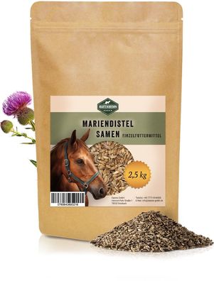 Martenbrown® Mariendistelsamen 2,5 kg für Pferde, Hunde & Katzen I 100% natur