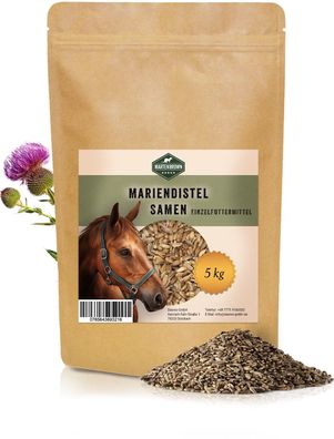 Martenbrown® Mariendistelsamen 5 kg für Pferde, Hunde & Katzen I 100% natur