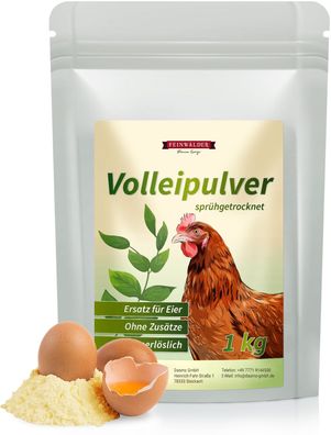 Feinwälder® Volleipulver / 1 kg Eipulver aus Hühnereiern/ Eiersatz für Backen