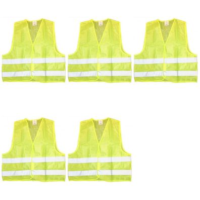 2,74 Euro pro St?ck 5 x Verkehrssicherheitsweste neon gelb en471 / de iso 20471