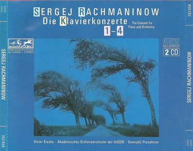 2 CD-Box Rachmaninow Konzerte für Klavier und Orchester Nr.1-4 (1987) Eurodisc 352858