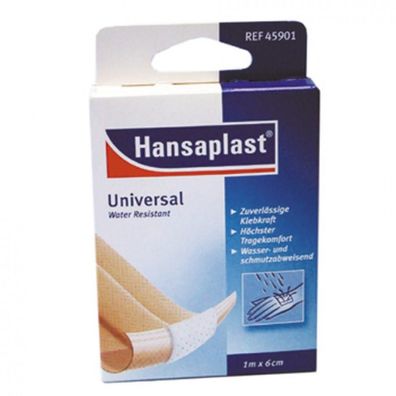 9,26EUR/1m Hansaplast Universal Water 1m x 6cm Pflaster Wasserfest