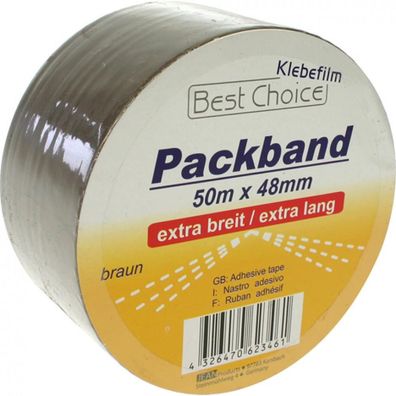 0,12EUR/1m Klebeband Packband extra breit 50m x48mm braun