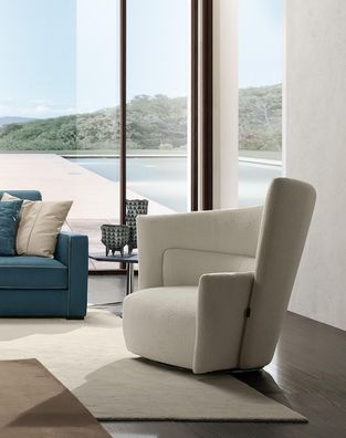 Sessel Sitz Modern Design Wohnzimmer Weiß Italienischer Stil Luxus Prianera Neu