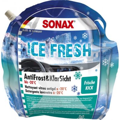5,24EUR/1l Sonax Antifrost und Klarsicht 3L Icefresh bis -20 Grad Frische Kick