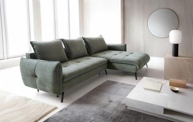 Design Sofa Eckgarnitur Ecksofa L Form Stoffsofa Couch Grau Polster