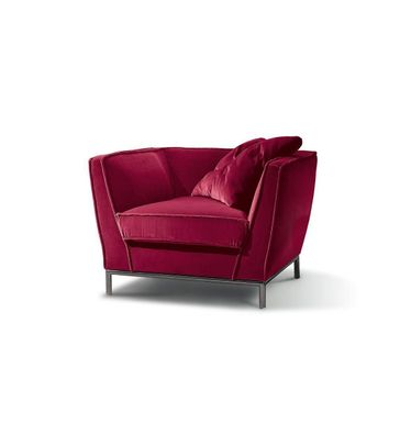 Luxus Einsitzer Sessel Rot Polster Relax Design Italienische Möbel Prianera Neu