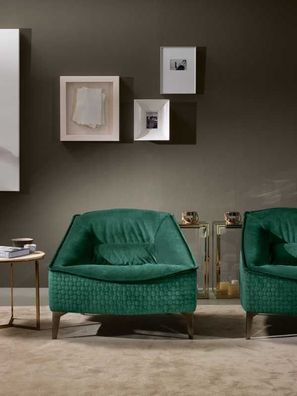Luxus Möbel Design Sessel Klassisches Modern Design Sessel Textil Wohnzimmer Neu