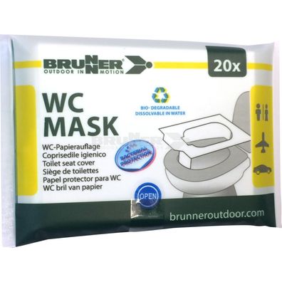 Brunner WC-Mask Papierauflage Toilette Camping Zelten 20 St?ck