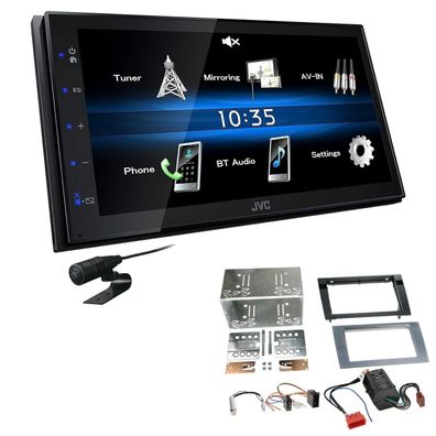 JVC 2 DIN Digital Autoradio Bluetooth USB für Audi A4 anthrazit vollaktiv Bose