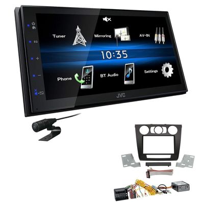 JVC 2 DIN Digital Autoradio Bluetooth USB für BMW 1er manuelle Klima mit Canbus