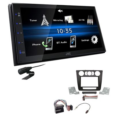 JVC 2 DIN Digital Autoradio Bluetooth USB für BMW 1er manuelle Klima ohne Canbus