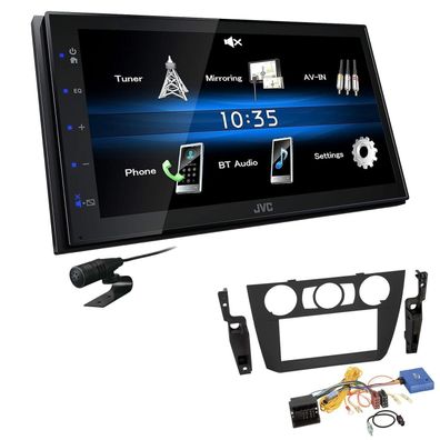 JVC 2 DIN Digital Autoradio Bluetooth USB für BMW 3er manuelle Klima mit Canbus