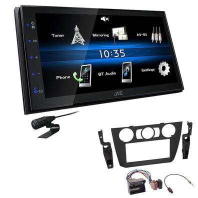 JVC 2 DIN Digital Autoradio Bluetooth USB für BMW 3er manuelle Klima ohne Canbus