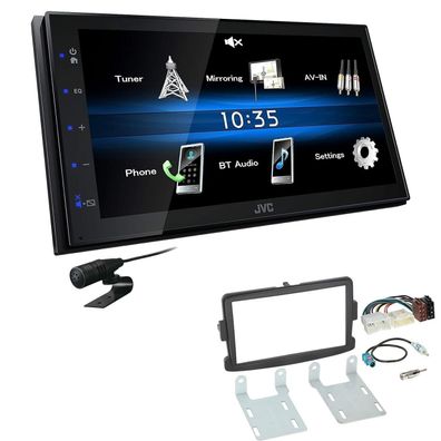 JVC 2 DIN Digital Autoradio Bluetooth USB für Dacia Logan ab 2013 schwarz