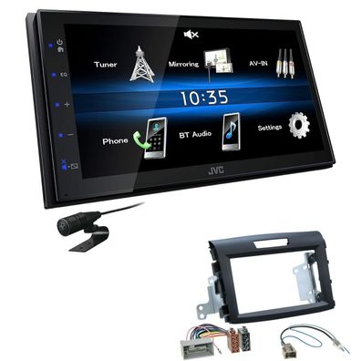 JVC 2 DIN Digital Autoradio Bluetooth USB für Honda CR-V IV Rubbertouch