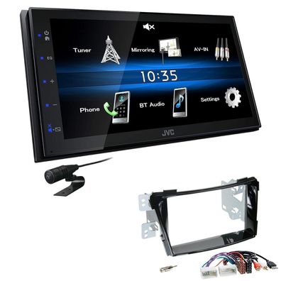 JVC 2 DIN Digital Autoradio Bluetooth USB für Hyundai i40 ab 2011 piano black