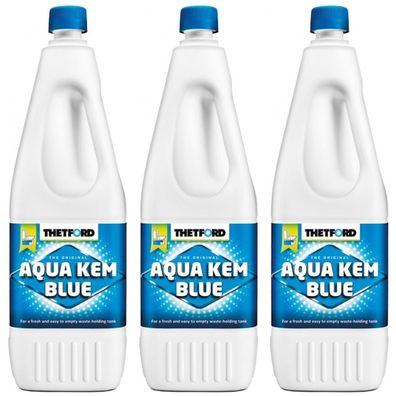 8,54EUR/1l 3 x Thetford Aqua Kem 2 Liter Blue Sanit?rfl?ssigkeit WC Zusatz