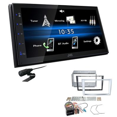 JVC 2 DIN Digital Autoradio Bluetooth USB für Opel Astra H matt chrome