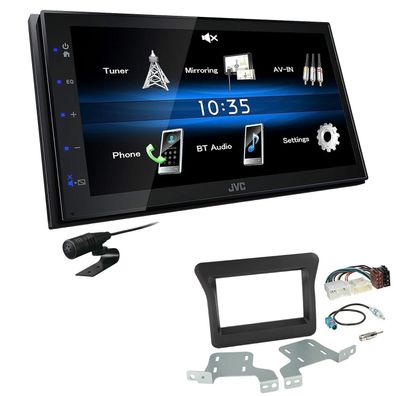 JVC 2 DIN Digital Autoradio Bluetooth USB für Opel Movano B ab 2010 in schwarz