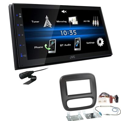JVC 2 DIN Digital Autoradio Bluetooth USB für Opel Vivaro ab 2014 schwarz