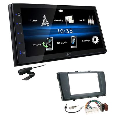 JVC 2 DIN Digital Autoradio Bluetooth USB für Toyota Avensis T27 ab 2009 schwarz