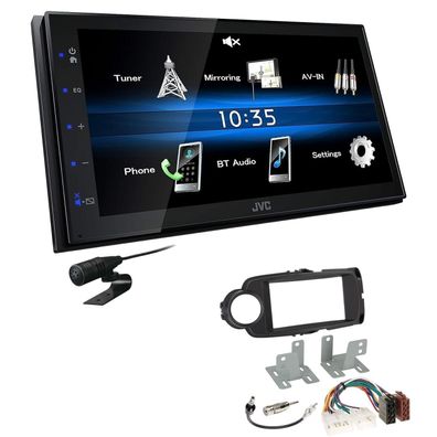 JVC 2 DIN Digital Autoradio Bluetooth USB für Toyota Yaris ab 2014 schwarz