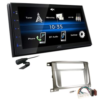 JVC 2 DIN Digital Autoradio Bluetooth für Lexus LX 2003-2007 anthrazit/ silber