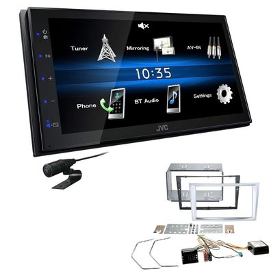 JVC 2 DIN Digital Autoradio Bluetooth für Opel Astra H matt chrome inkl Canbus