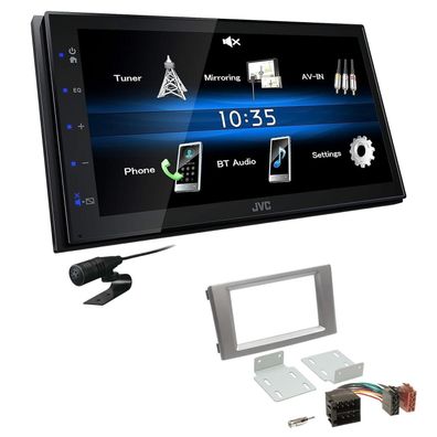 JVC 2 DIN Digital Autoradio Bluetooth für Iveco Daily IV und V 2006-2014 silber