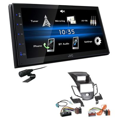 JVC 2 DIN Digital Autoradio Bluetooth USB für Ford Fiesta 2008-2013 Display
