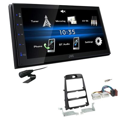 JVC 2 DIN Digital Autoradio Bluetooth USB für Hyundai Genesis 2010-2013 schwarz