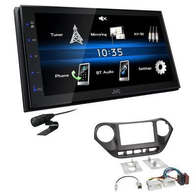JVC 2 DIN Digital Autoradio Bluetooth USB für Hyundai i10 ab 2013 schwarz